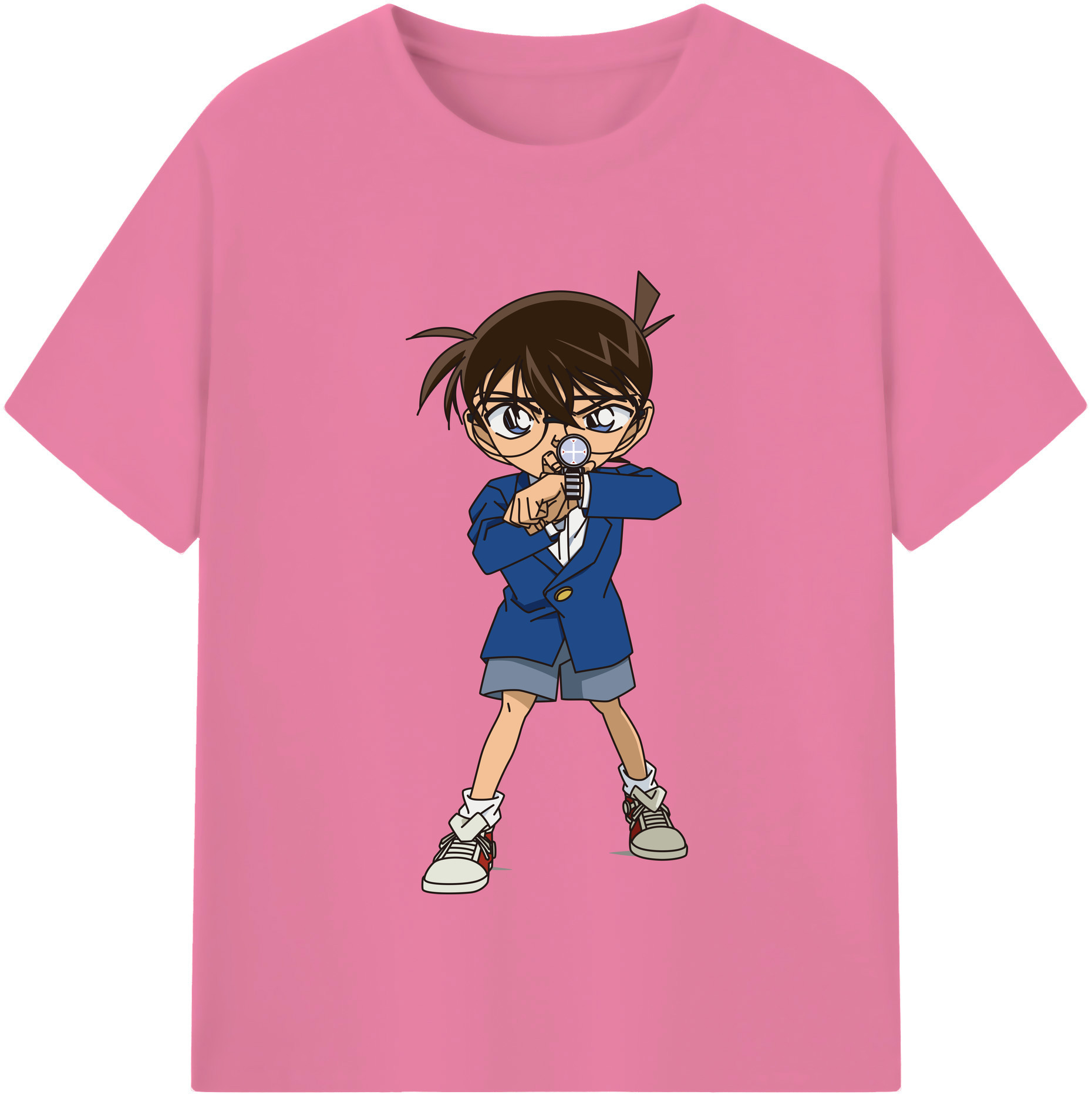 （画像用） 名探偵コナン 江戸川 コナン Detective Conan Conan Edogawa 綿100％半袖Tシャツ（フロントプリント）